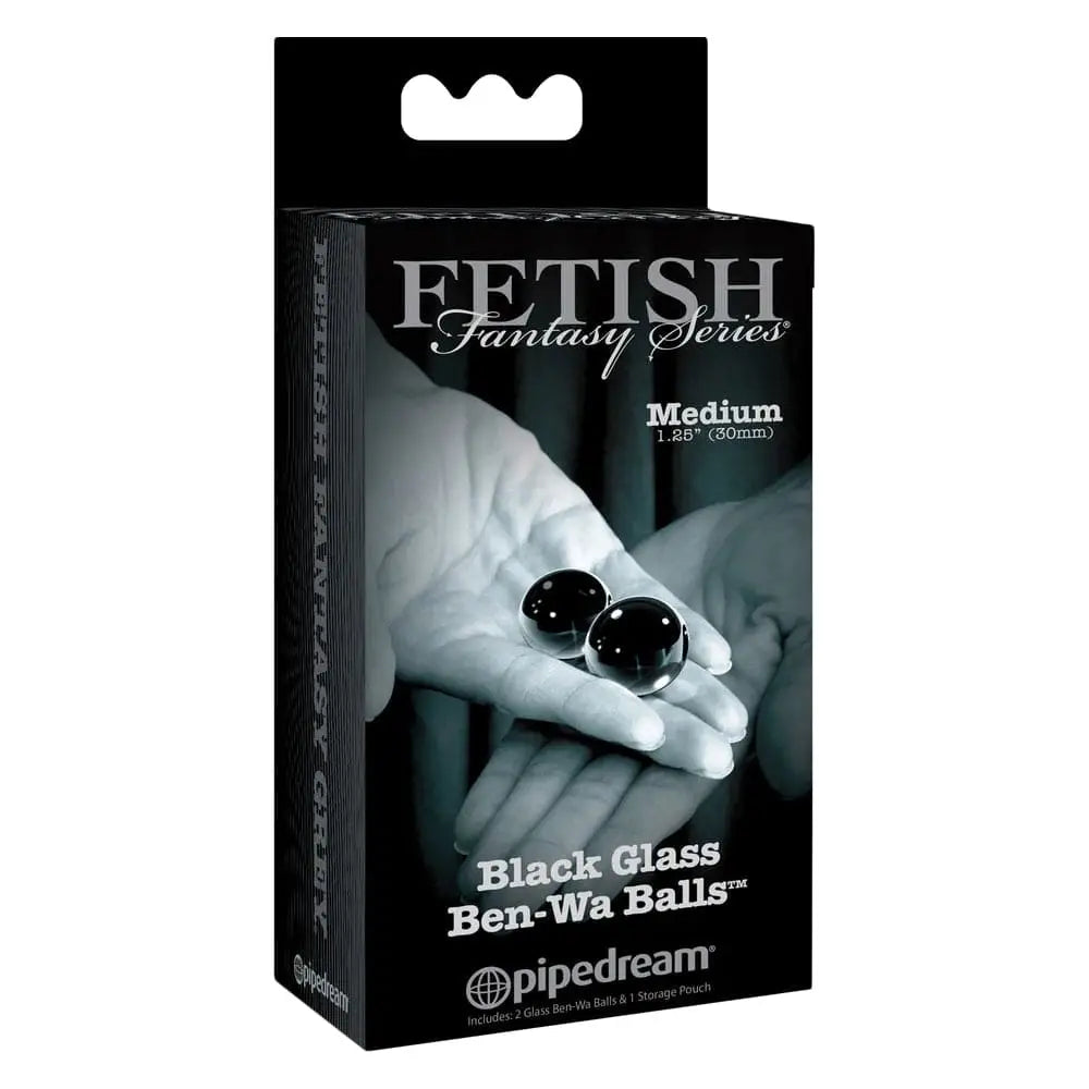 Pipedream® Fetish Fantasy Series® Black Glass Ben Wa Balls - Rolik®