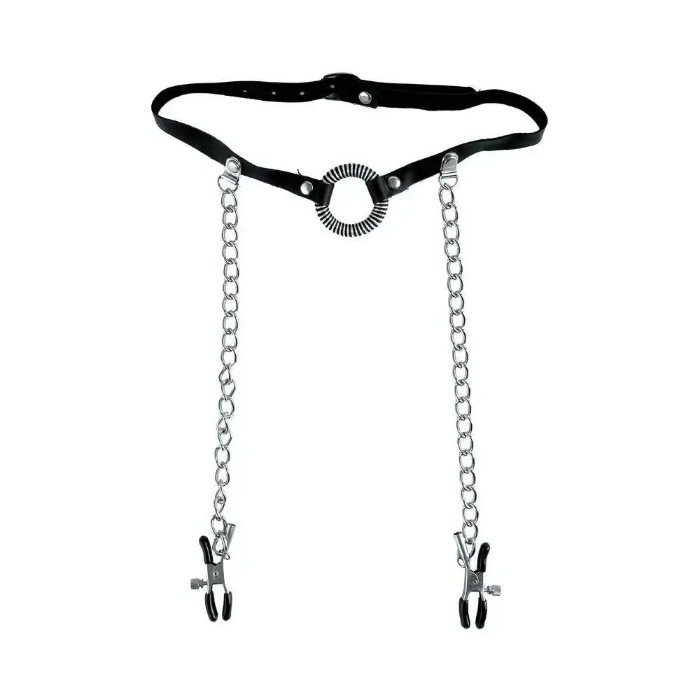 Pipedream® Fetish Fantasy Series® O - Ring Gag & Nipple Clamps - Rolik®