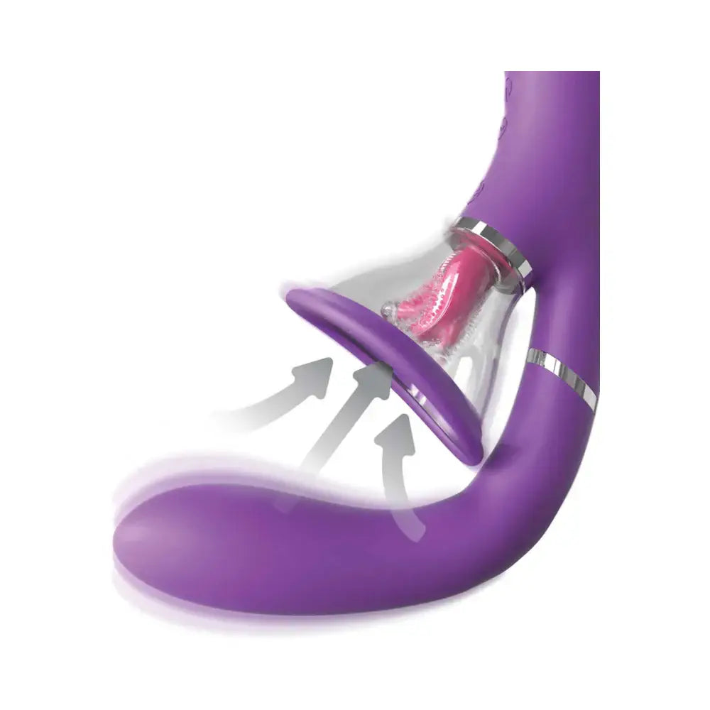 Her Ultimate Pleasure Pro Vibrator for G-Spot Stimulation and Incredible Oral Sex - Purple