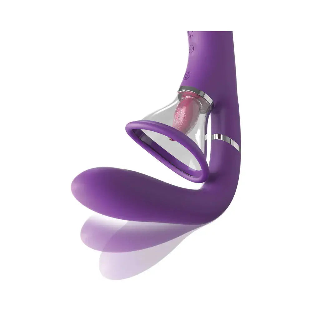Her Ultimate Pleasure Pro Vibrator for G-Spot Stimulation and Incredible Oral Sex - Purple