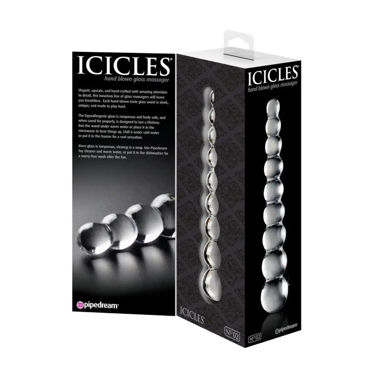 Pipedream® Icicles® No 02 Glass Dildo - Rolik®
