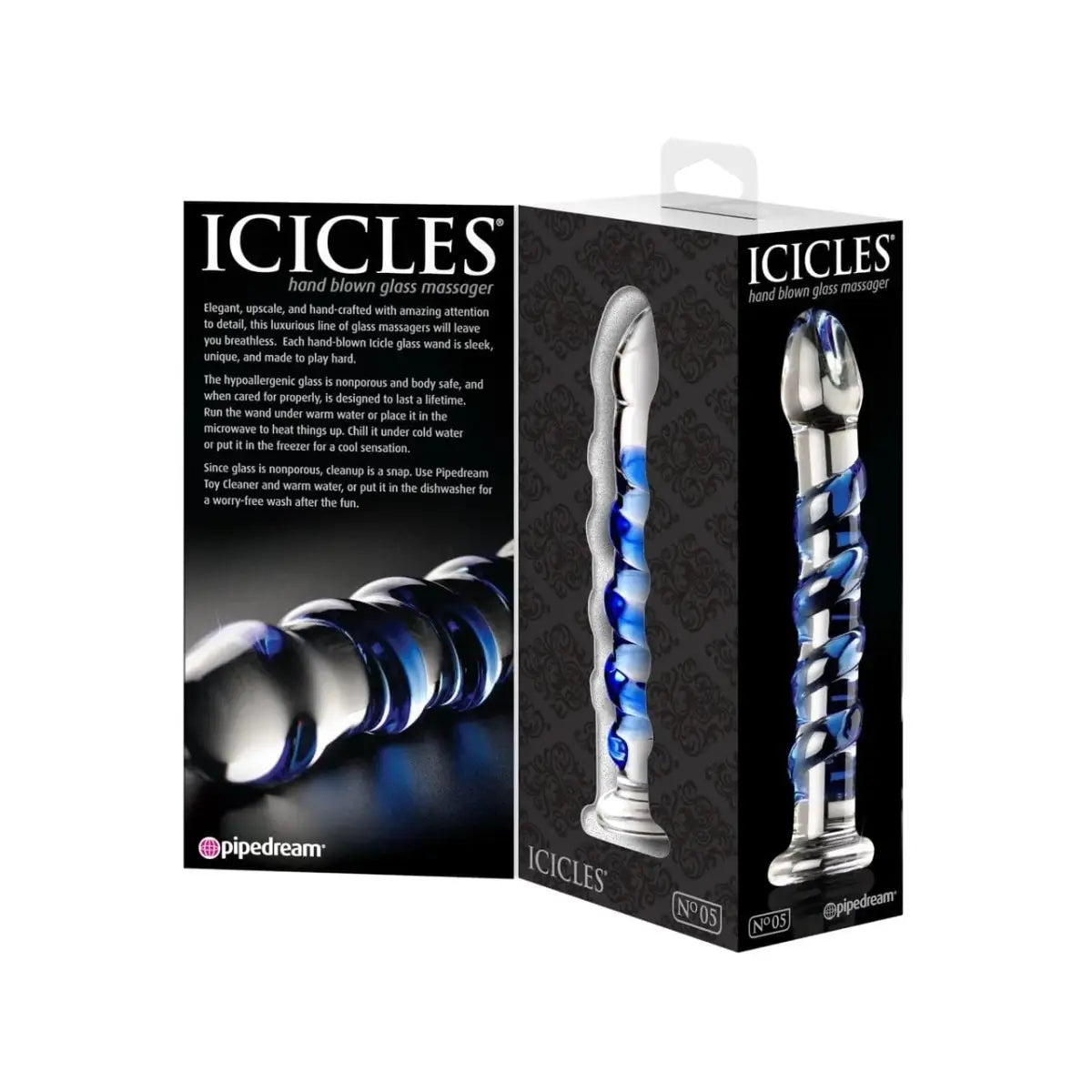Pipedream® Icicles® No 05 Glass Dildo - Rolik®