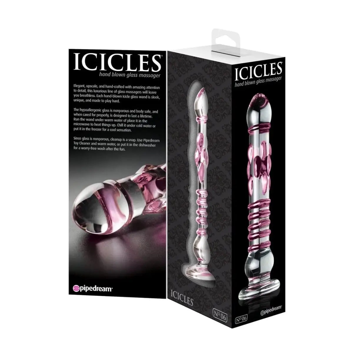 Pipedream® Icicles® No 06 Glass Dildo - Rolik®