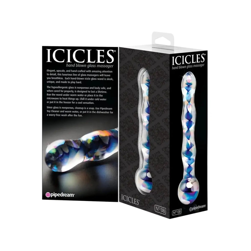 Pipedream® Icicles® No 08 Glass Dildo - Rolik®