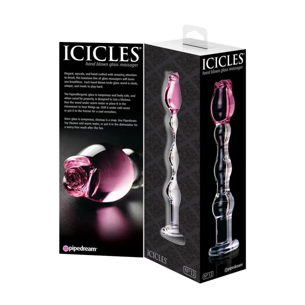 Pipedream® Icicles® No 12 Glass Dildo - Rolik®