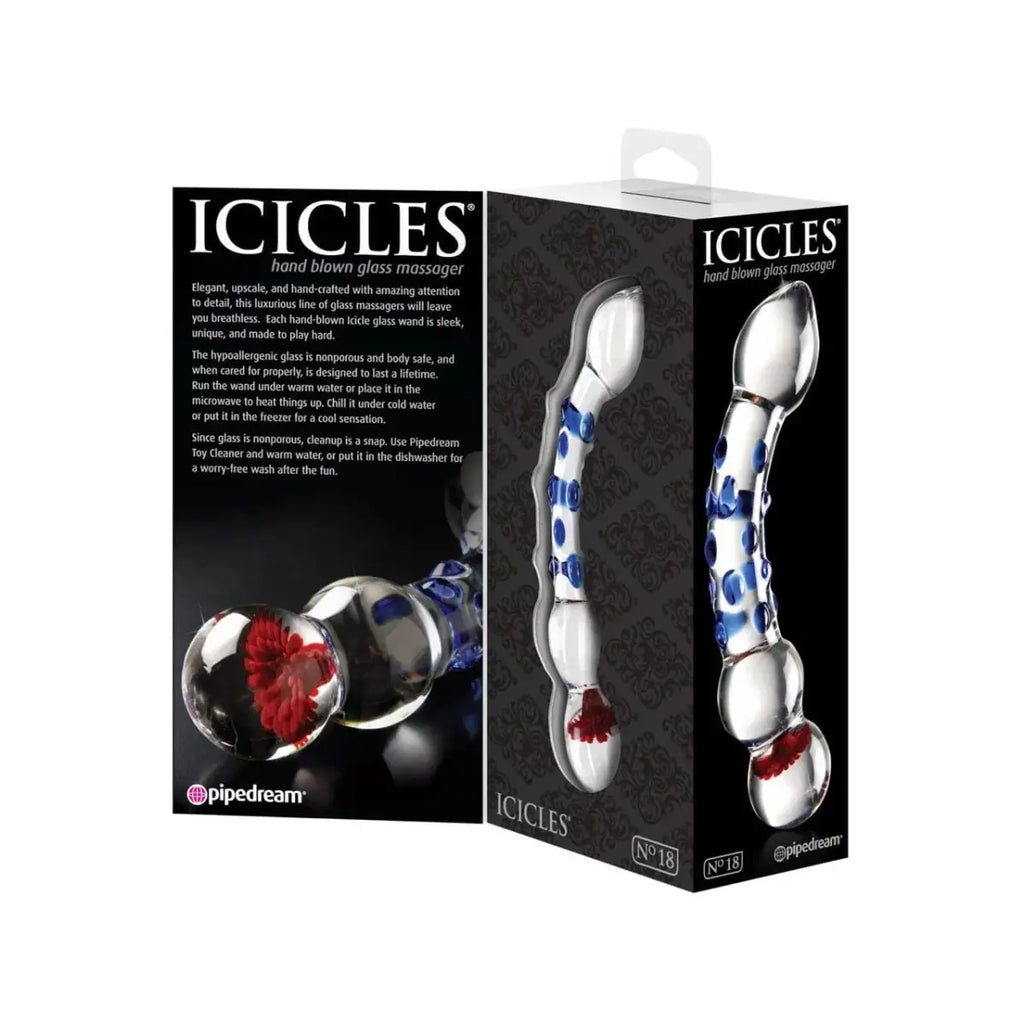 Pipedream® Icicles® No 18 Glass Dildo - Rolik®