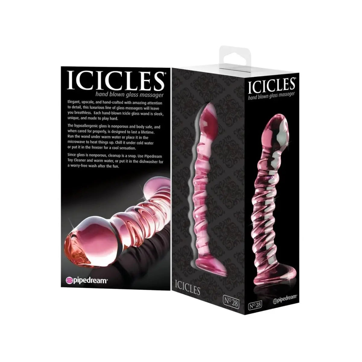 Pipedream® Icicles® No 28 Glass Dildo - Rolik®