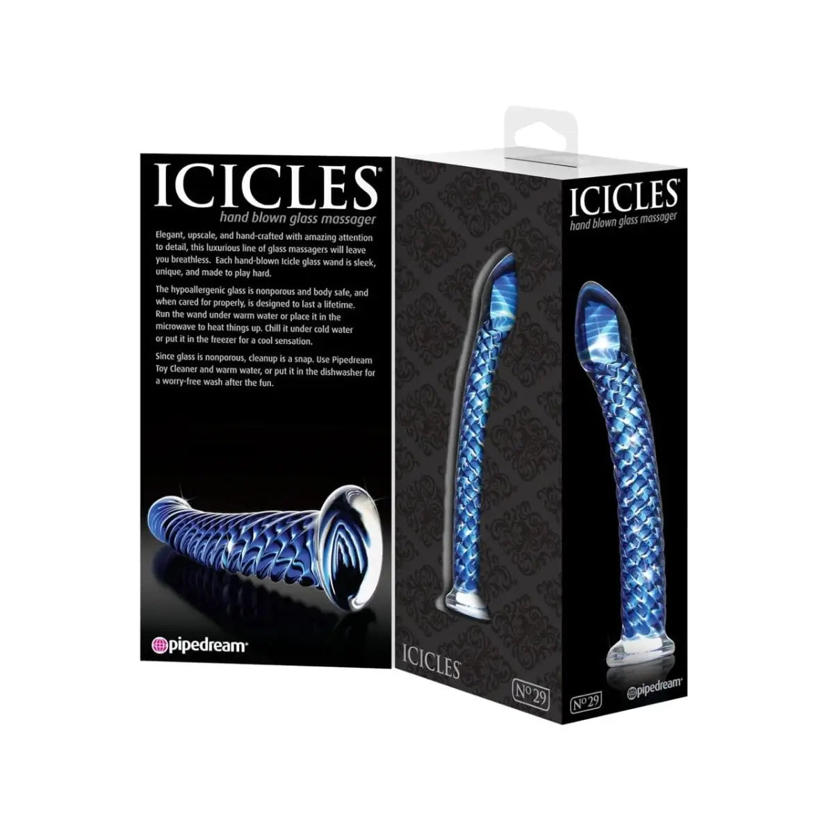 Pipedream® Icicles® No 29 Glass Dildo - Rolik®