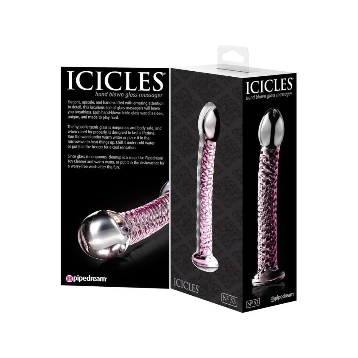 Pipedream® Icicles® No 53 Glass Dildo - Rolik®