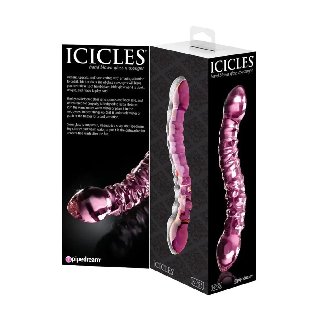 Pipedream® Icicles® No 55 Glass Dildo - Rolik®