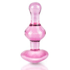 Pipedream® Icicles® No 75 Pink Heart Glass Butt Plug - Rolik®