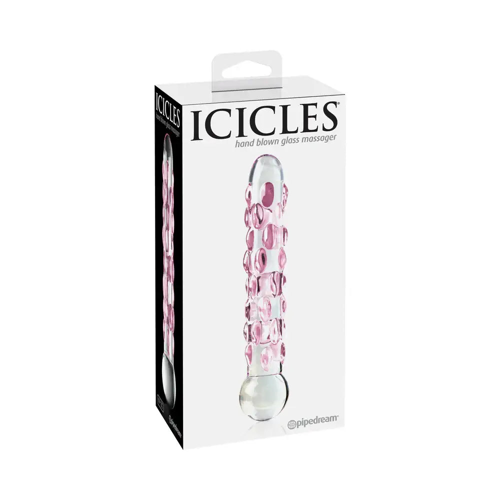 Pipedream® Icicles® No. 7 Glass Dildo Pink