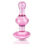 Pipedream® Icicles® No 75 Pink Heart Glass Butt Plug - Rolik®