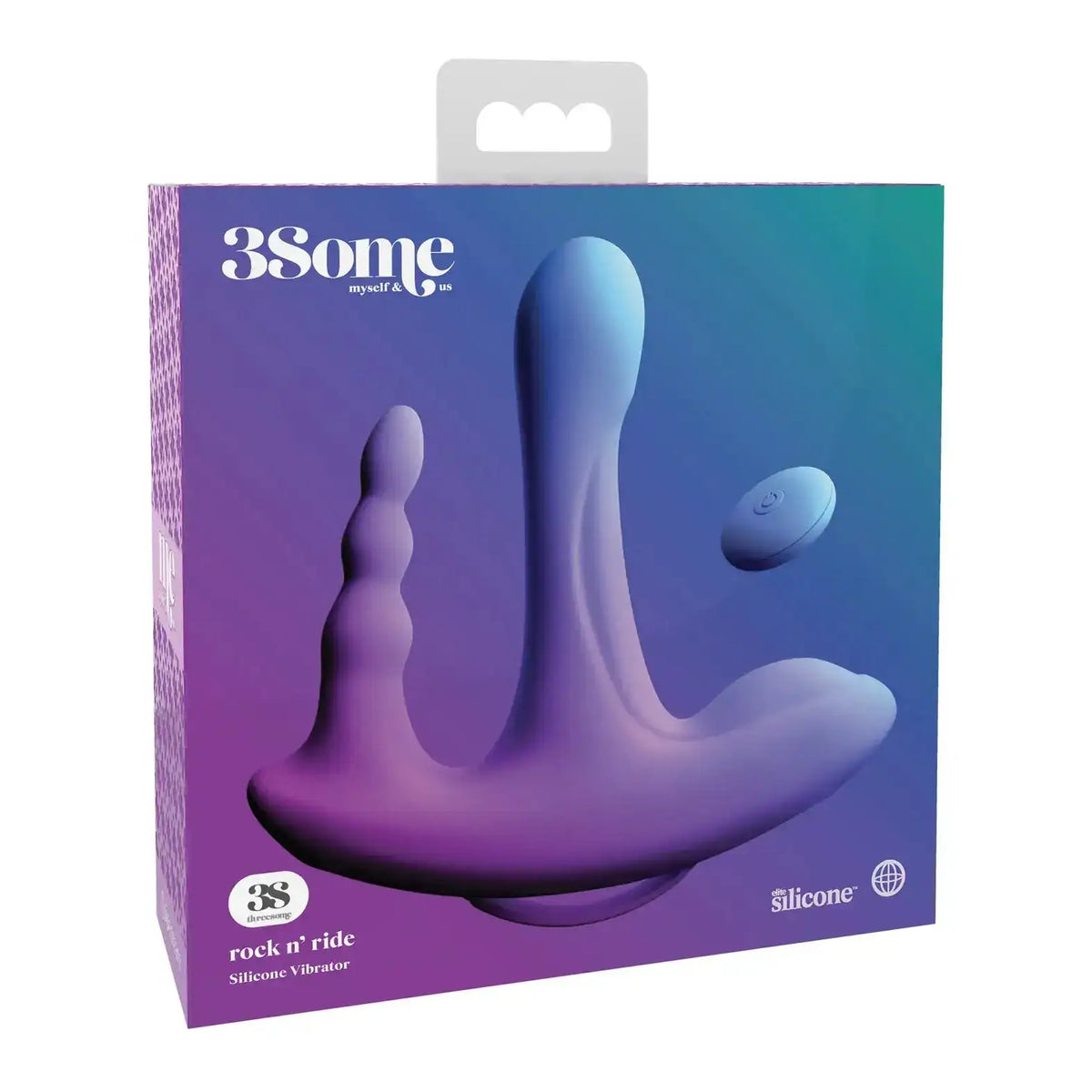 Pipedream® Pipedream 3Some Rock N’ Ride Triple Stimulation Vibrator Purple