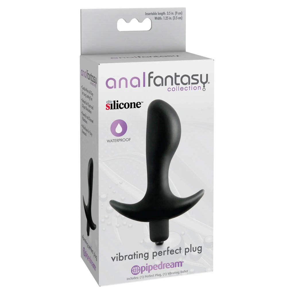 Pipedream® Pipedream Anal Fantasy Vibrating Perfect Plug – Tapered Beginner-Friendly Design Black