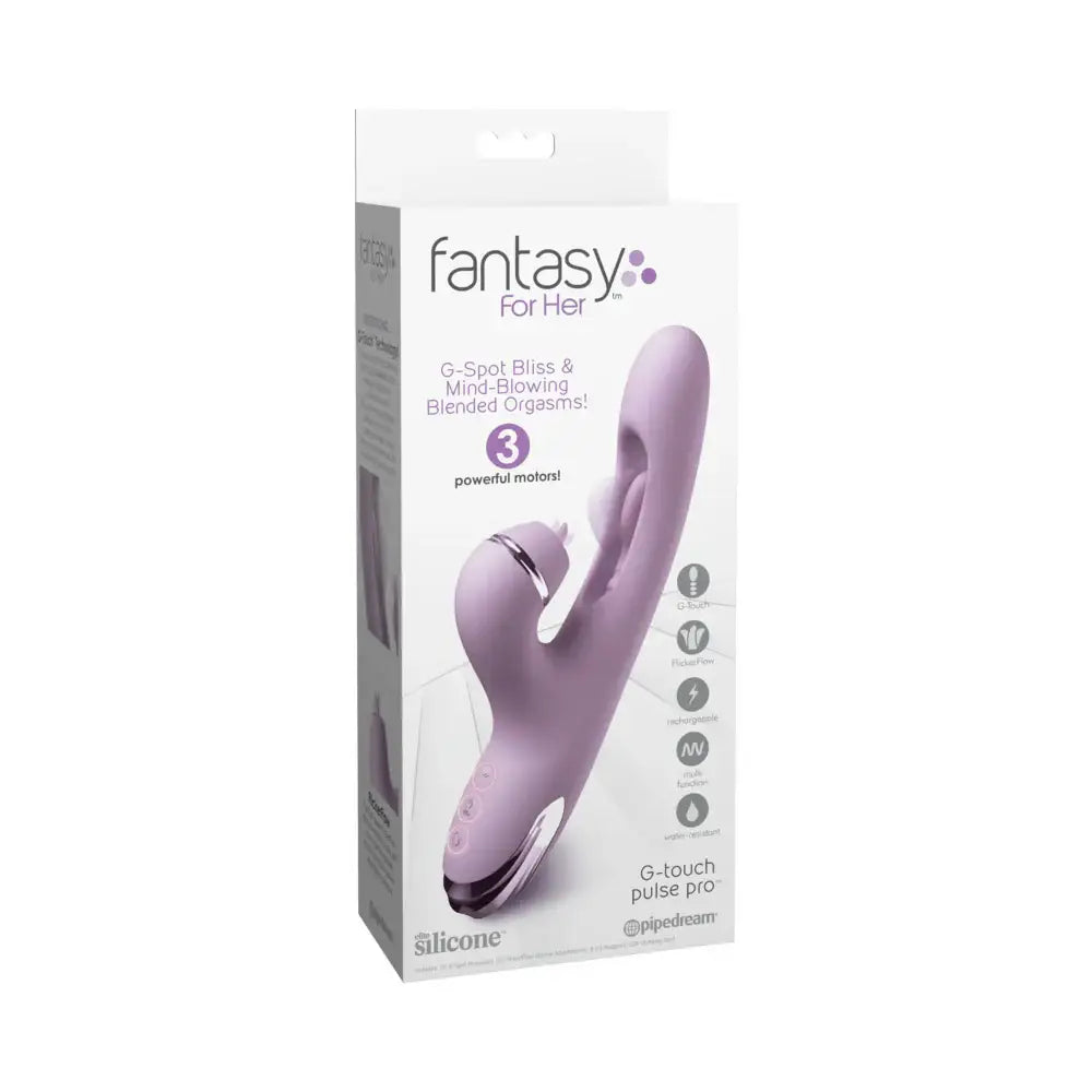 Pipedream® Pipedream Fantasy For Her G-Touch Pulse Pro, Triple-Motor Rabbit Vibrator Lilac