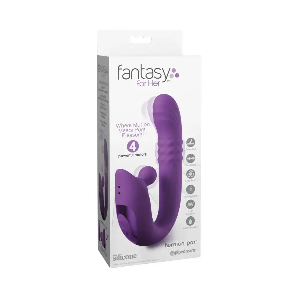 Pipedream® Pipedream Fantasy For Her Harmoni Pro, Quad-Motor Rabbit Vibrator with Expanding Beads Purple