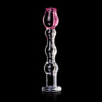Pipedream® Pipedream Icicles No. 12 Hand-Blown Beaded Flower Glass Dildo Pink