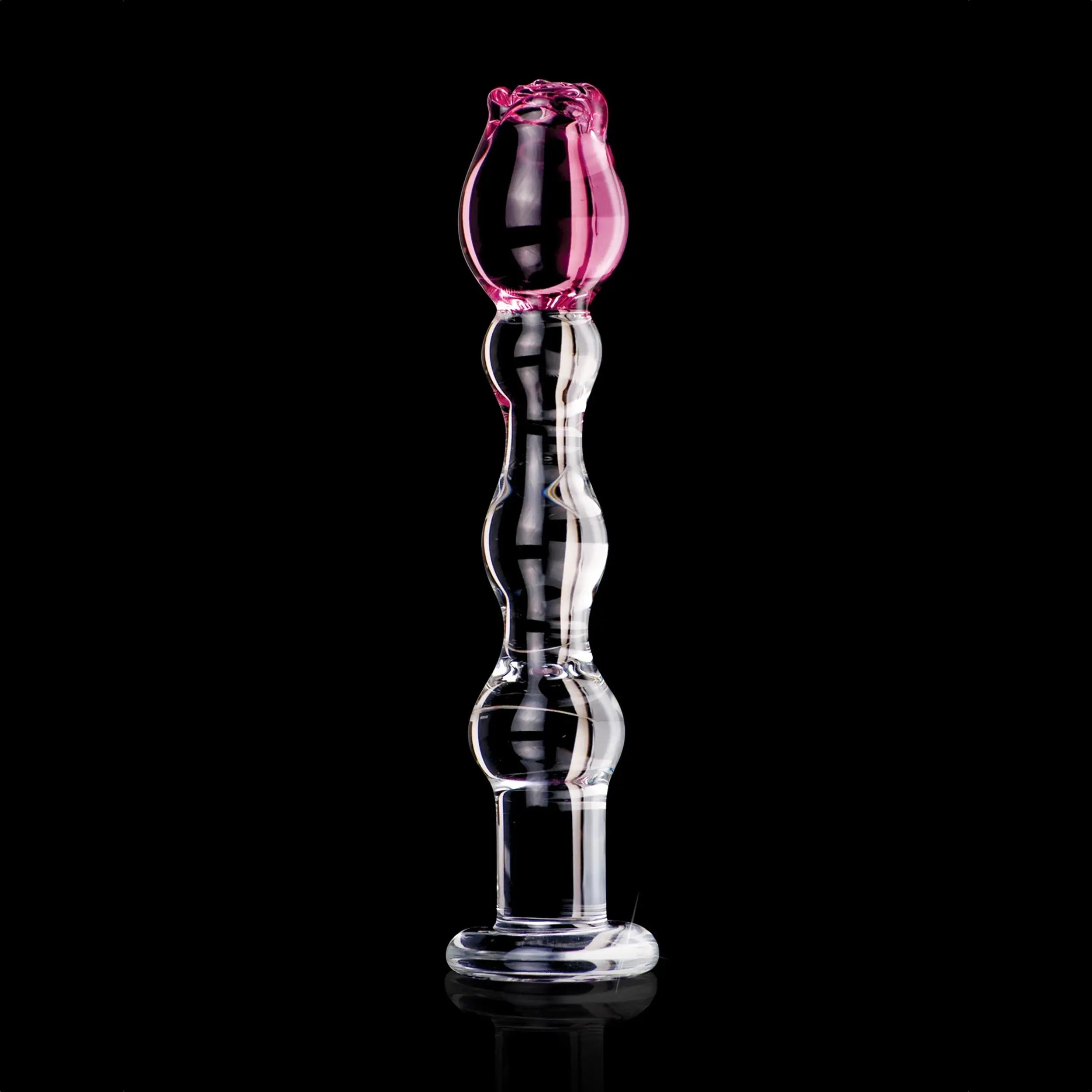 Pipedream® Pipedream Icicles No. 12 Hand-Blown Beaded Flower Glass Dildo Pink