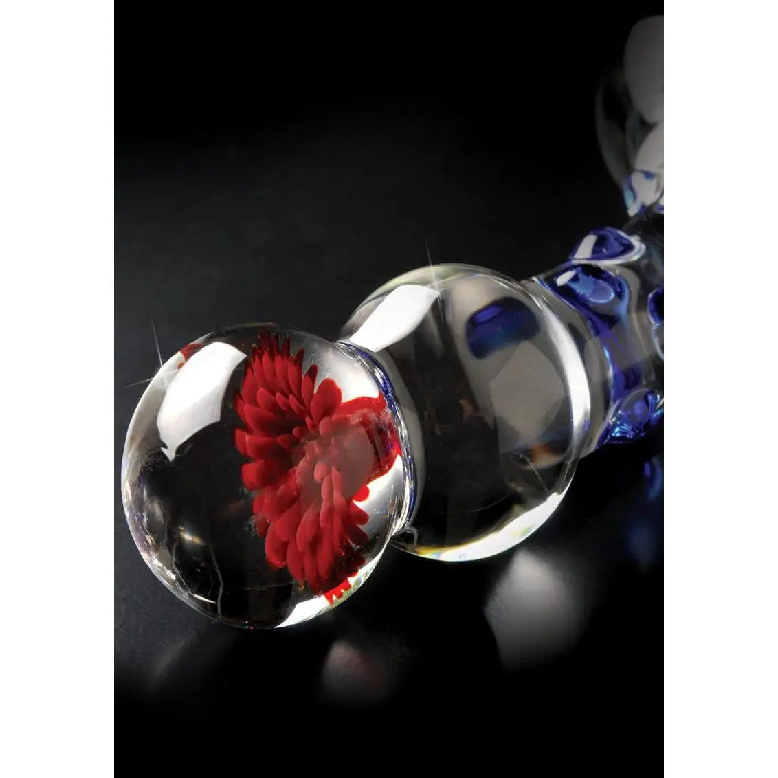 Pipedream® Pipedream Icicles No. 18 Hand-Blown Textured Glass Dildo Multicolor