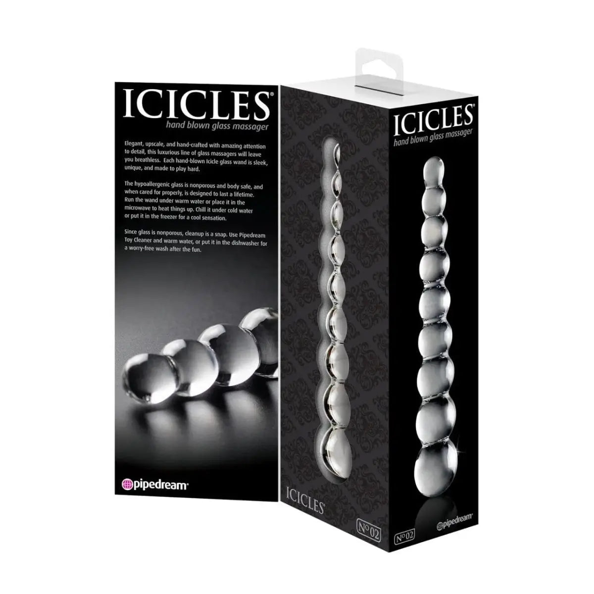 Pipedream® Icicles® No 02 Glass Dildo - Rolik®