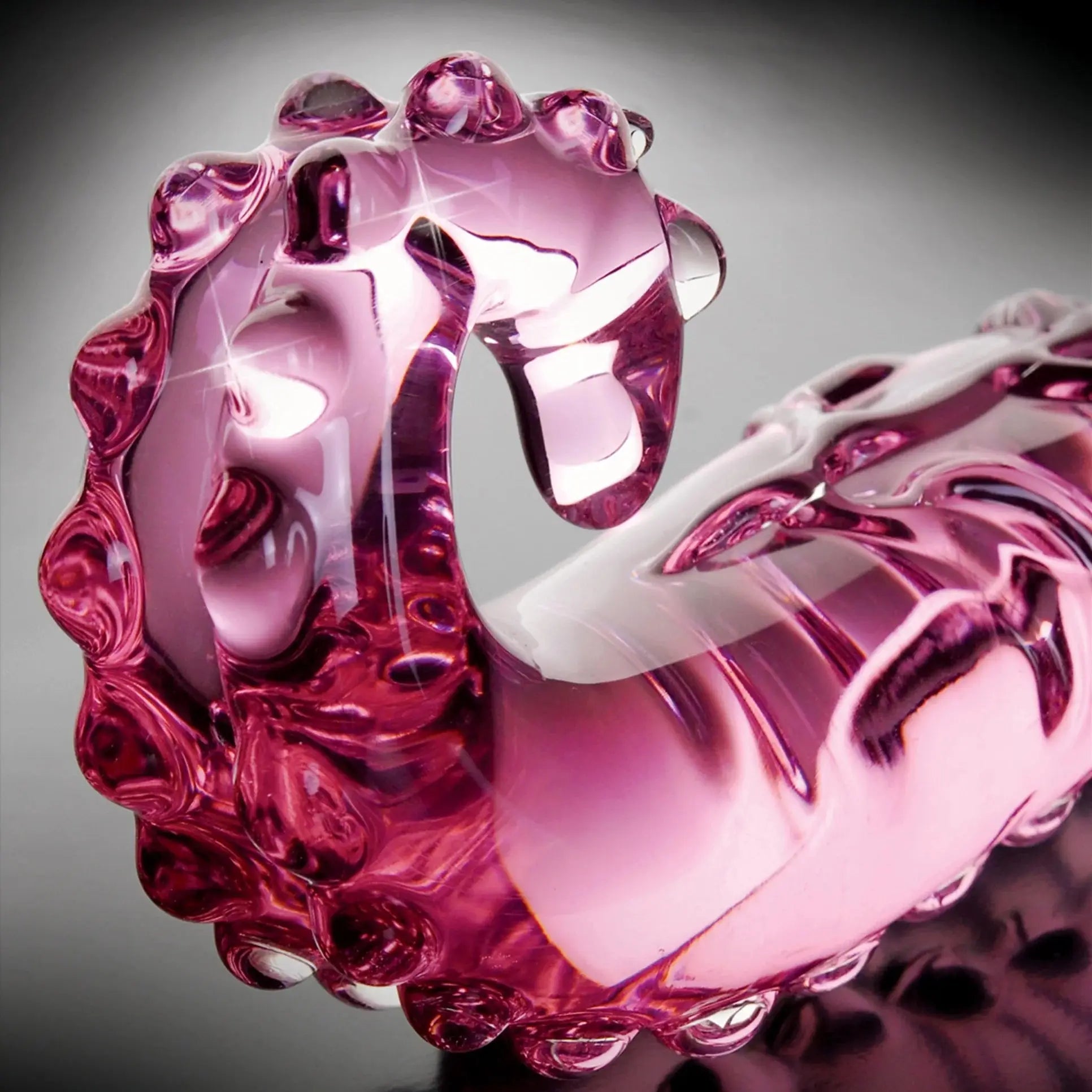 Pipedream® Pipedream Icicles No. 24 Hand-Blown Textured Glass Dildo Pink