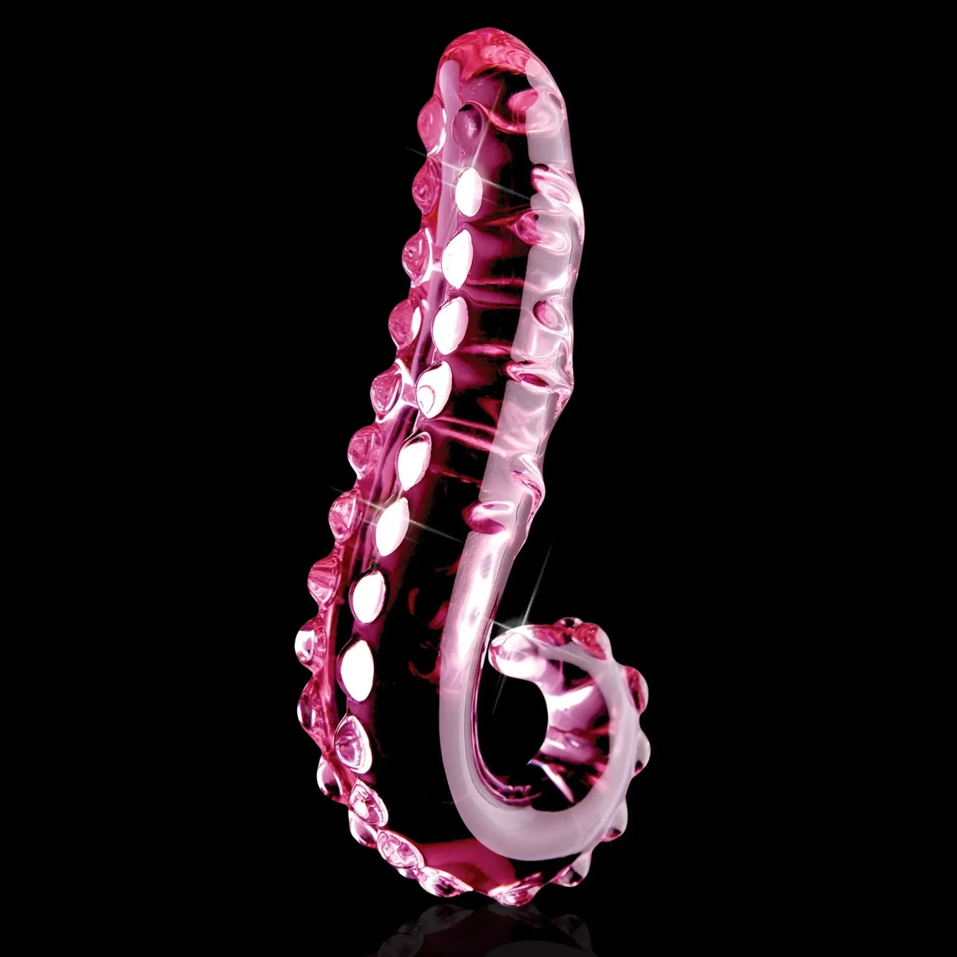 Pipedream® Pipedream Icicles No. 24 Hand-Blown Textured Glass Dildo Pink