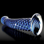 Pipedream® Pipedream Icicles No. 29 Ribbed Glass G-Spot Dildo - Hand-Blown Luxury Blue