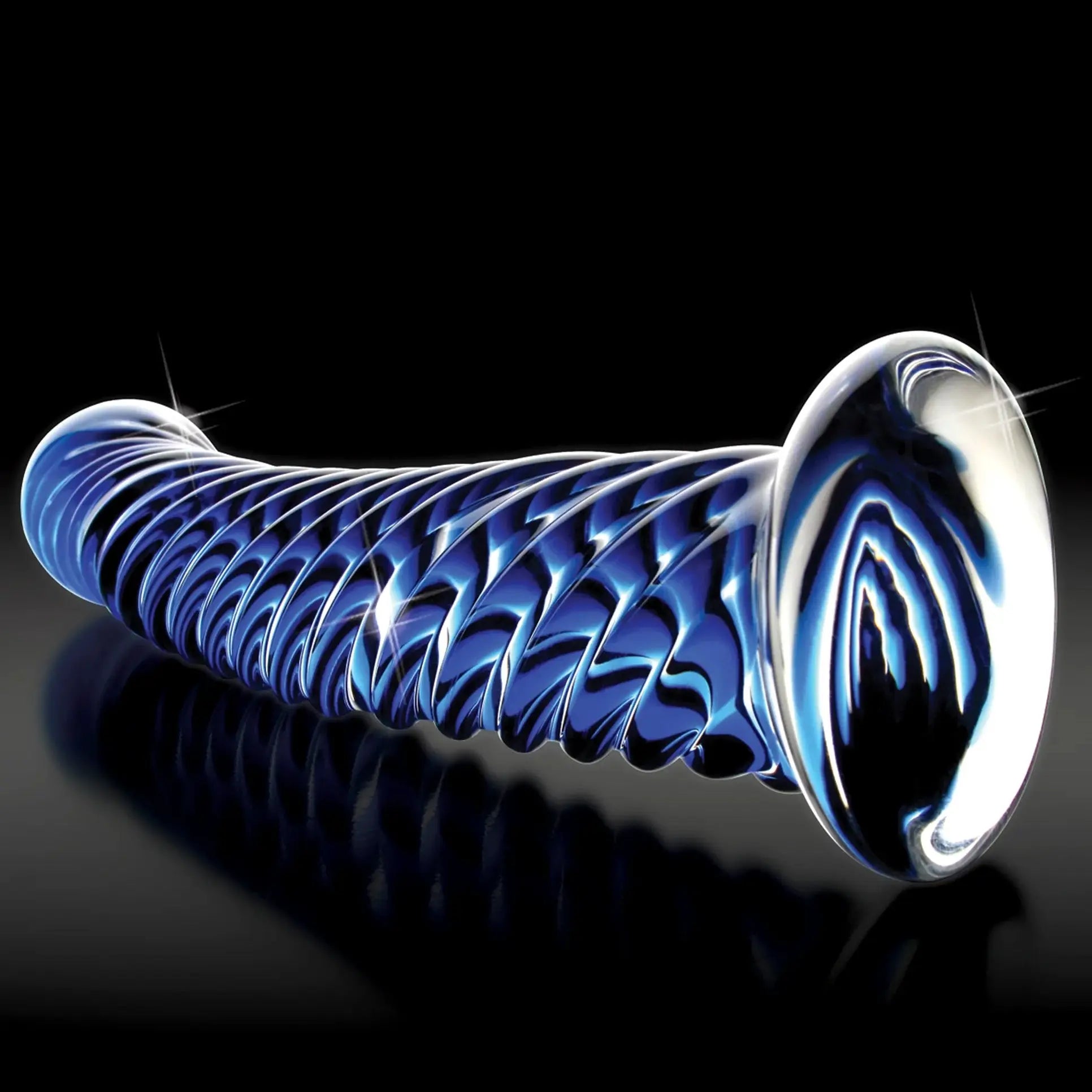 Pipedream® Pipedream Icicles No. 29 Ribbed Glass G-Spot Dildo - Hand-Blown Luxury Blue
