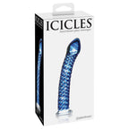 Pipedream® Pipedream Icicles No. 29 Ribbed Glass G-Spot Dildo - Hand-Blown Luxury Blue