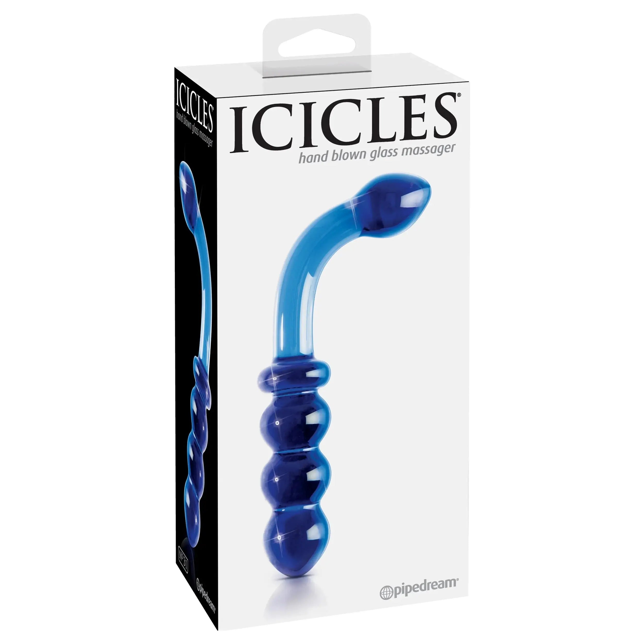 Pipedream® Pipedream Icicles No. 31 Hand-Blown Glass G-Spot & Anal Massager Blue
