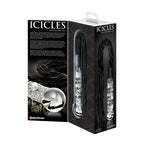 Pipedream® Pipedream Icicles No. 38 Glass Flogger – Dual-Purpose Dildo & Whip Black