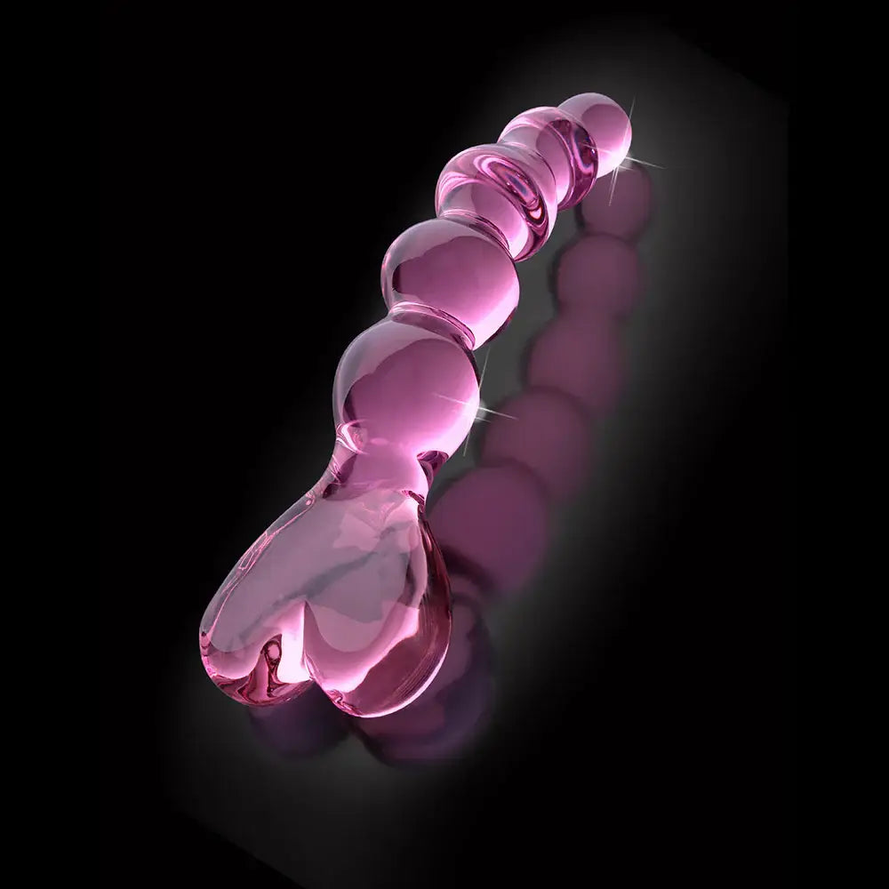 Pipedream® Pipedream Icicles No. 43 Glass Dildo – Beaded G-Spot & Anal Massager Pink