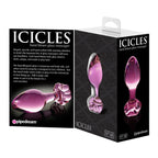 Pipedream® Pipedream Icicles No. 48 Pink Flower Glass Butt Plug
