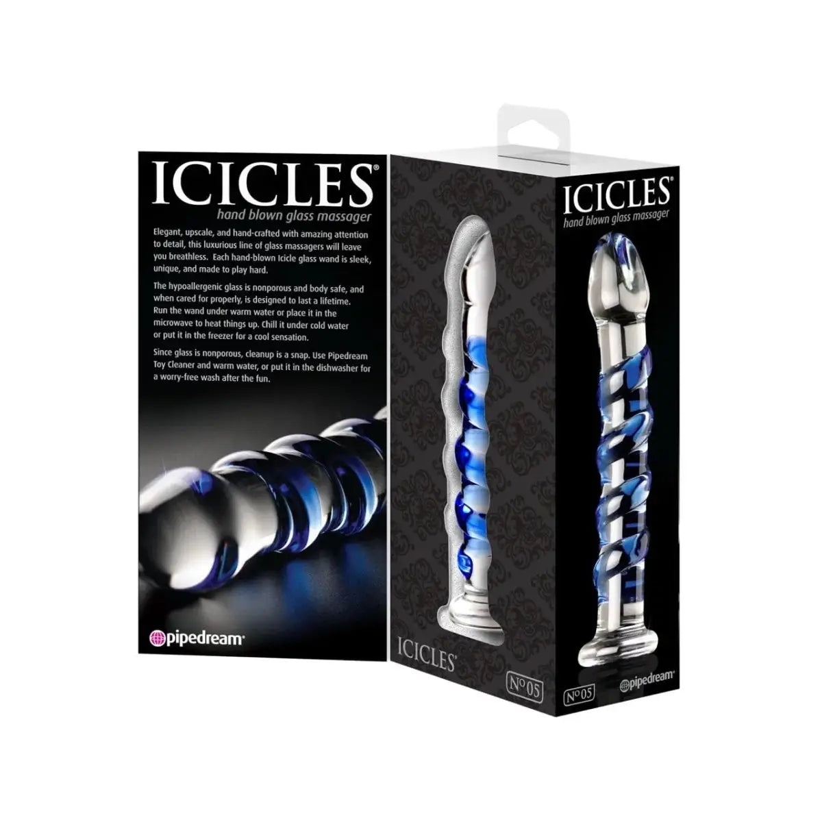 Pipedream® Icicles® No 05 Glass Dildo - Rolik®