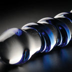 Pipedream® Pipedream Icicles No. 5 Hand-Blown Textured Glass Dildo Blue