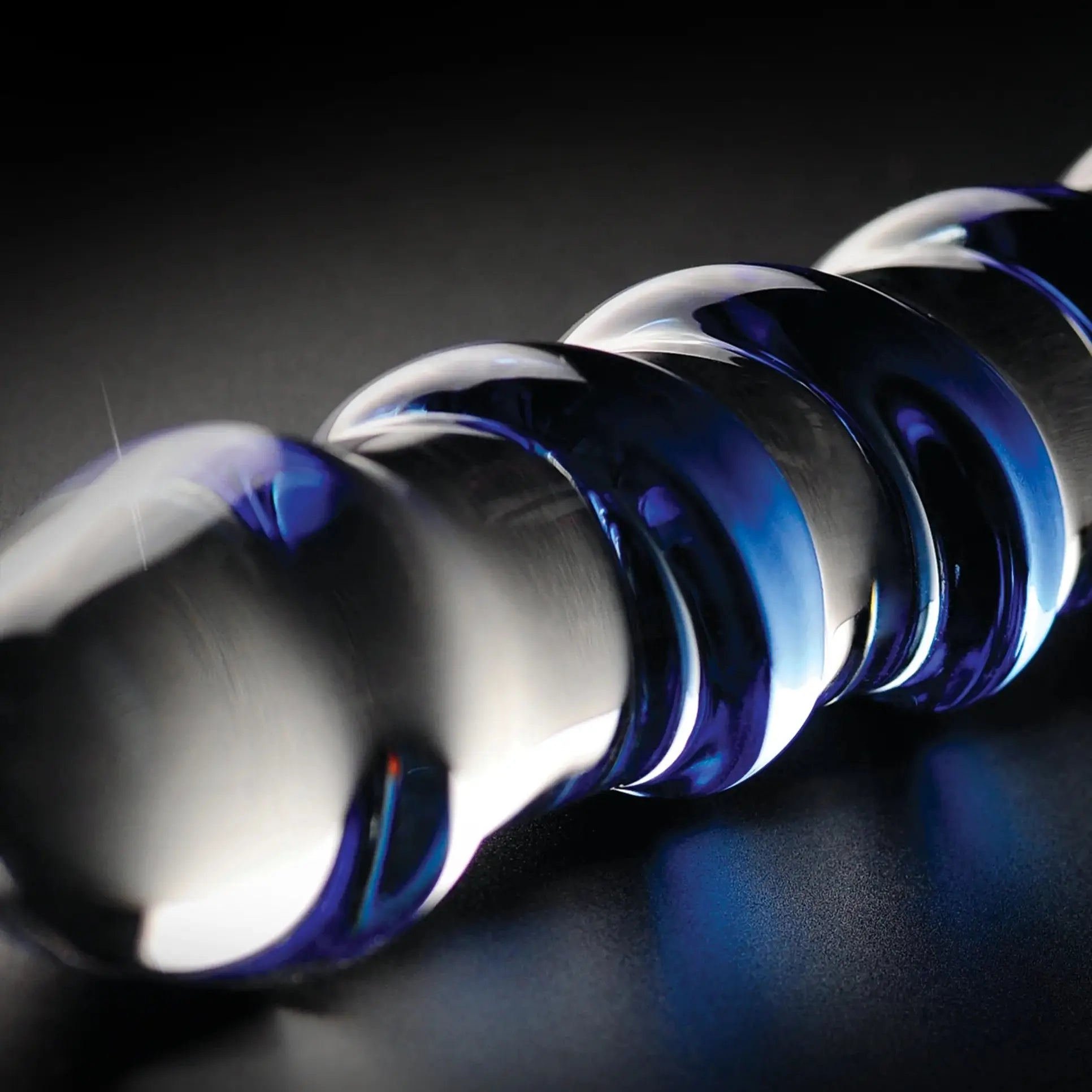 Pipedream® Pipedream Icicles No. 5 Hand-Blown Textured Glass Dildo Blue