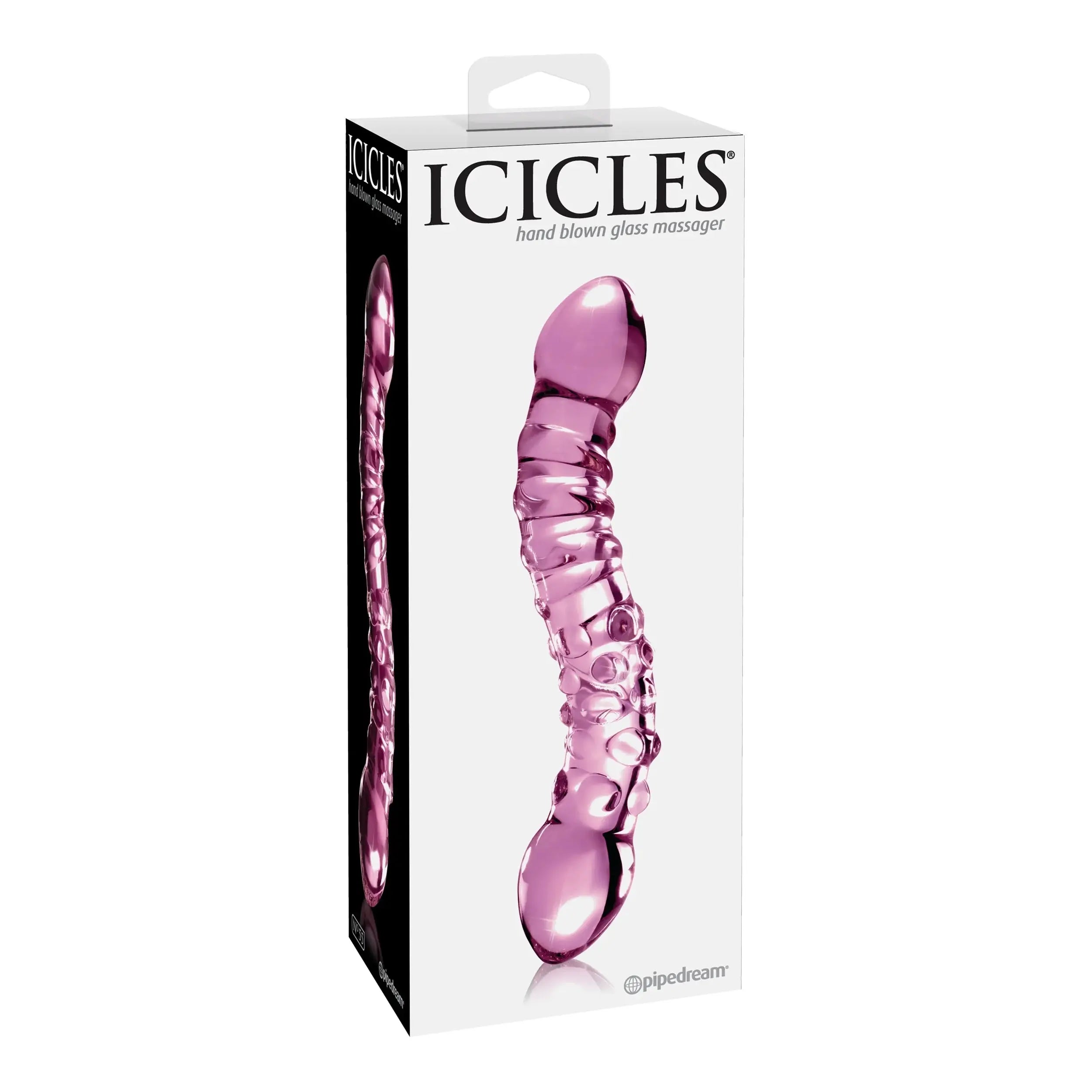 Pipedream® Pipedream Icicles No. 55 Double-Ended Glass Dildo Pink