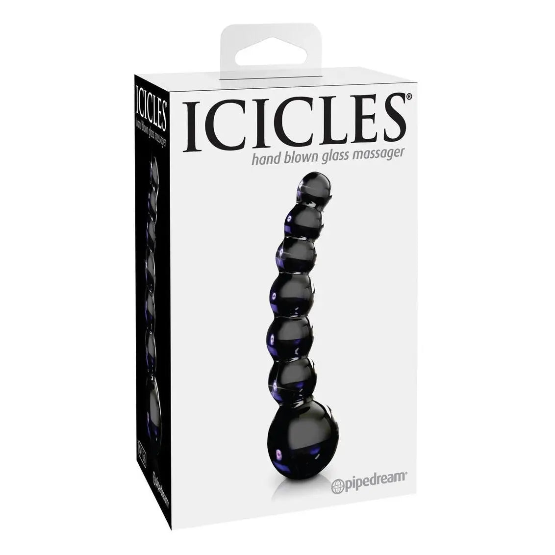 Pipedream® Pipedream Icicles No. 66 Beaded Glass Dildo Black