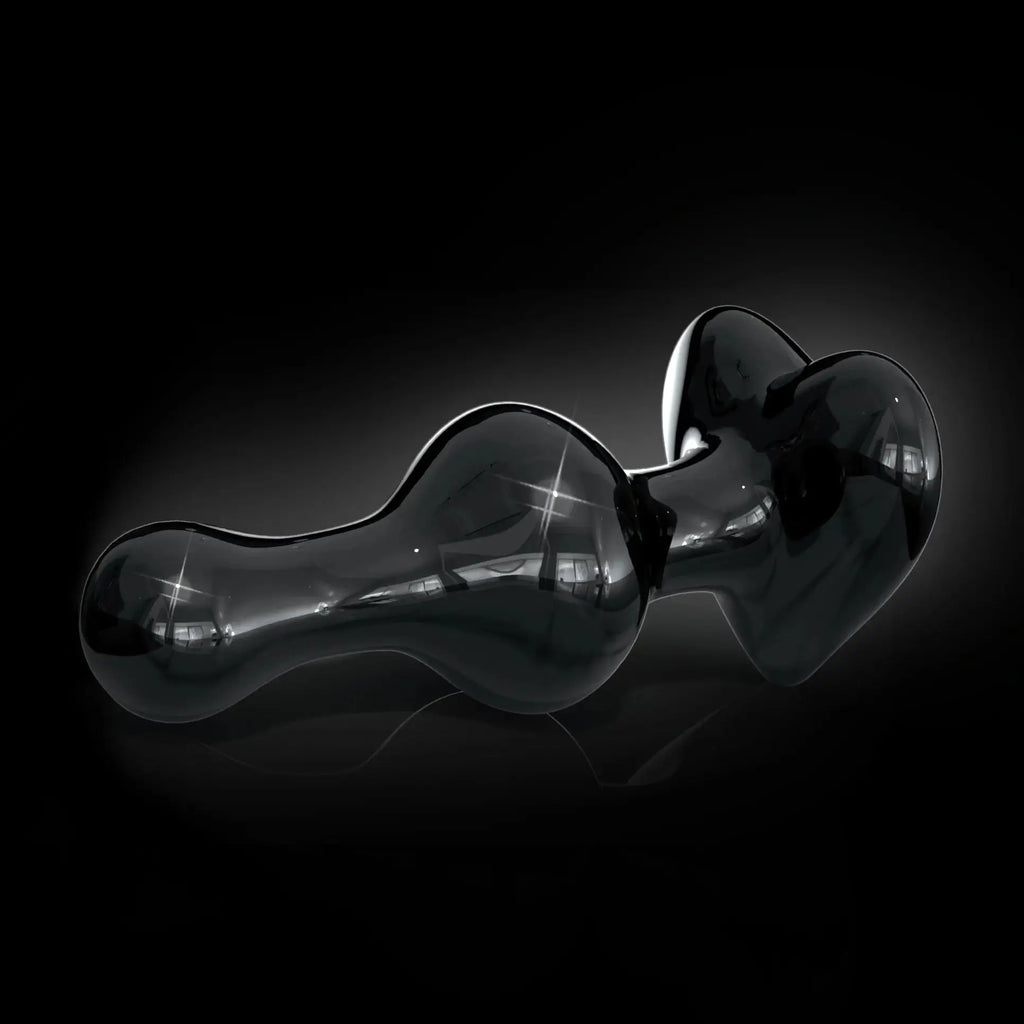 Pipedream® Pipedream Icicles No. 74 Black Heart Glass Butt Plug