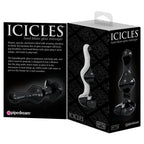 Pipedream® Pipedream Icicles No. 74 Black Heart Glass Butt Plug