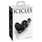 Pipedream® Pipedream Icicles No. 74 Black Heart Glass Butt Plug