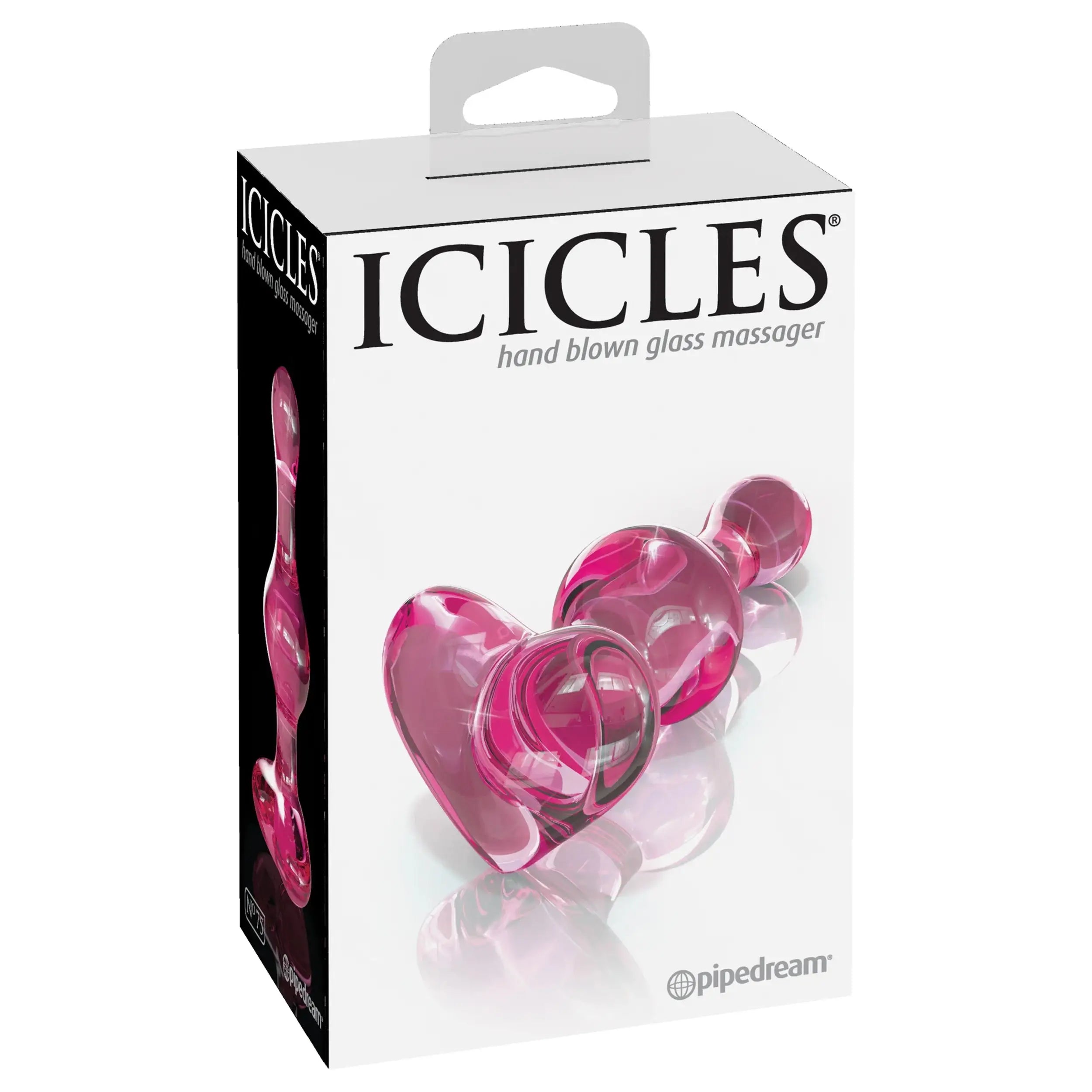 Pipedream® Pipedream Icicles No. 75 Pink Heart Glass Butt Plug