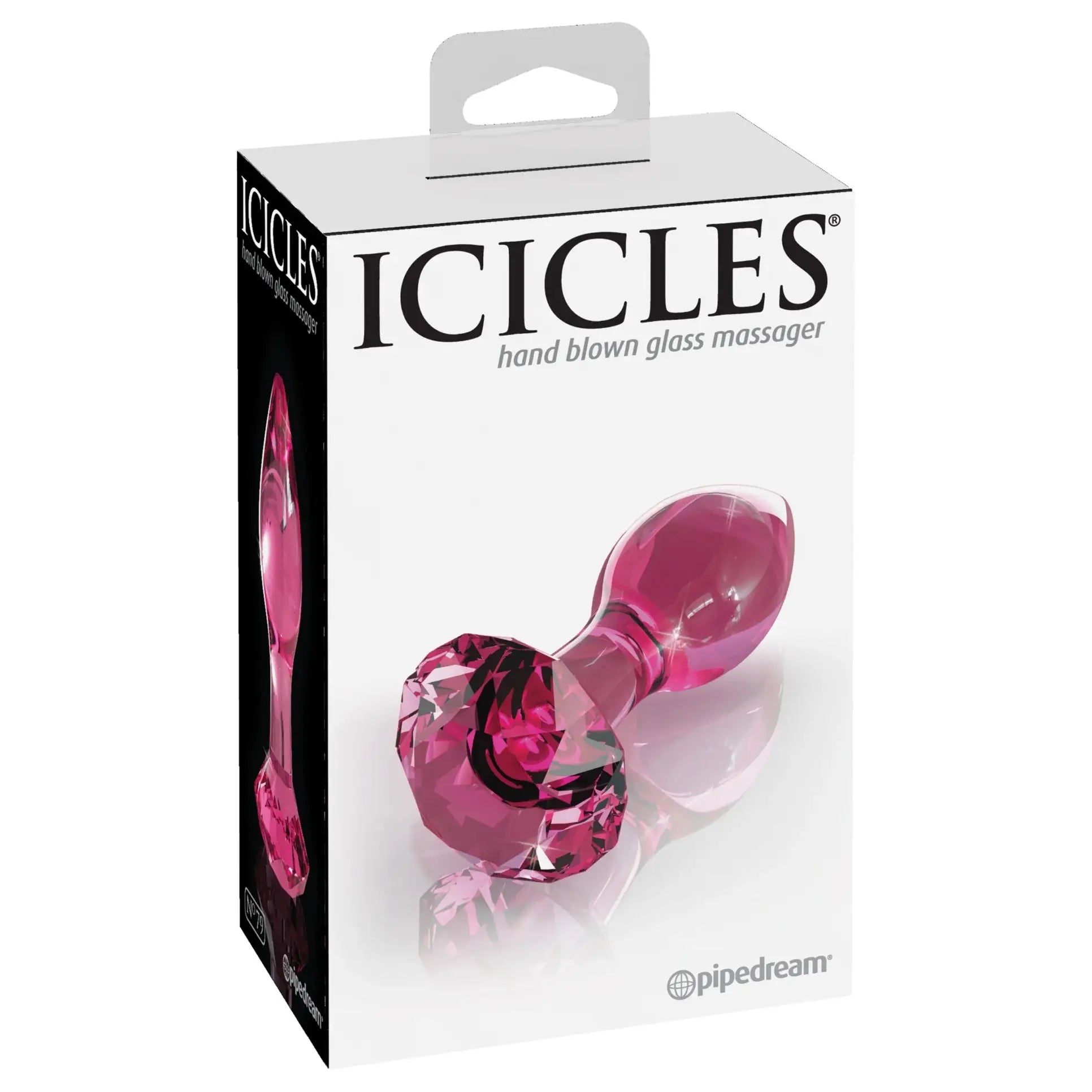 Pipedream® Pipedream Icicles No. 79 Hand-Blown Glass Anal Plug Pink