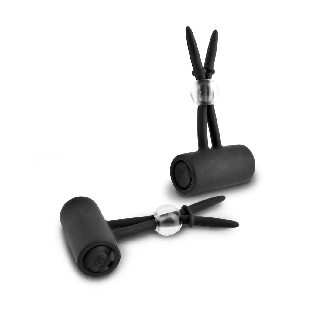 Pipedream® Pipedream Vibrating Silicone Nipple Lassos - Adjustable Tension & Whisper-Quiet Black