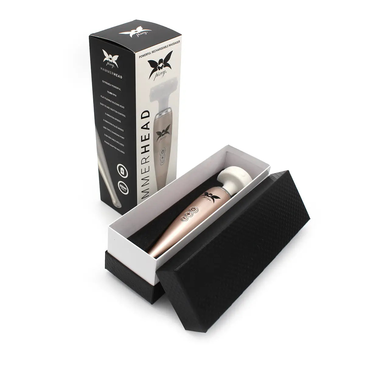 Rose gold Hammerhead Flat Head Rechargeable Wand