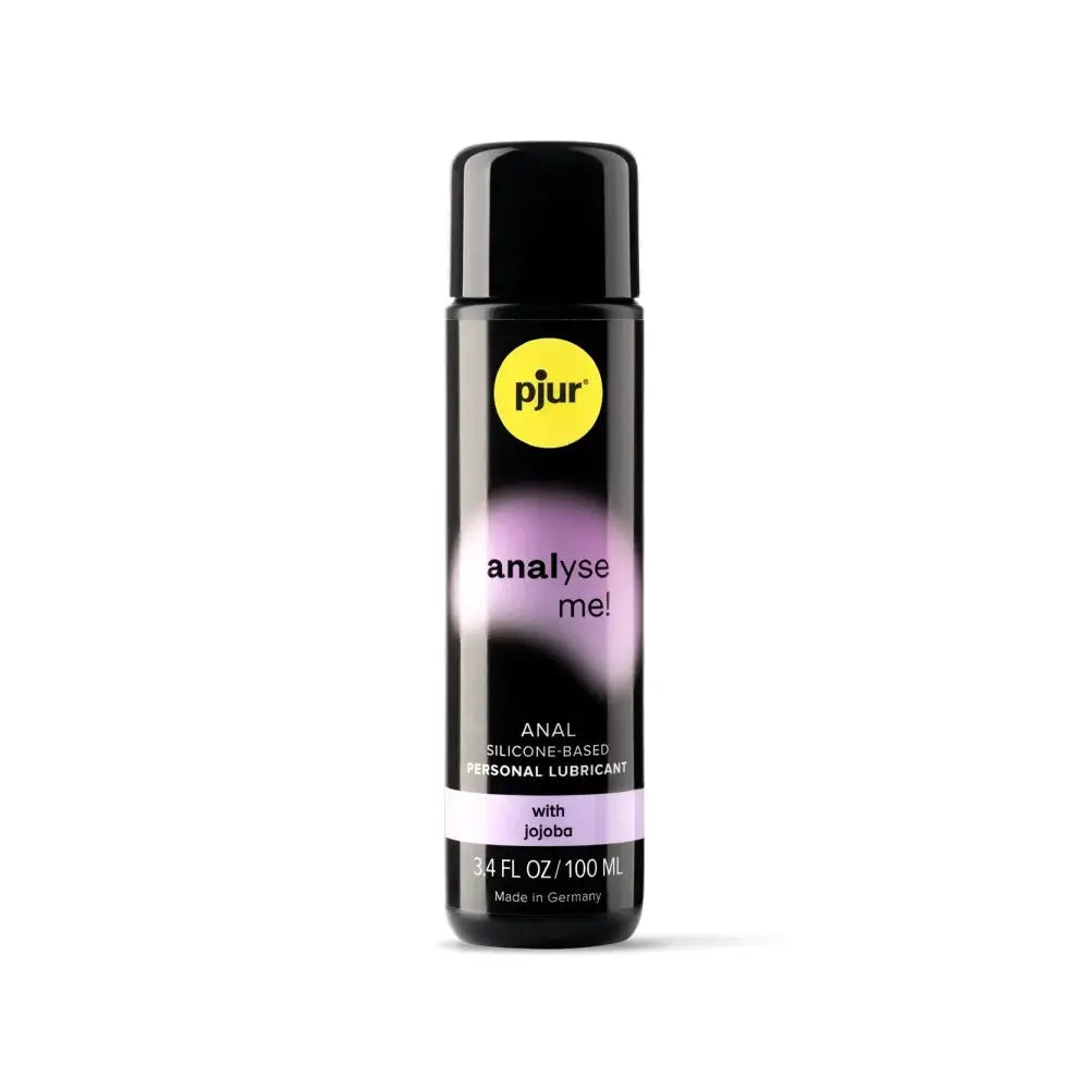 Lubricant bottle with 'pjur' logo on a white background