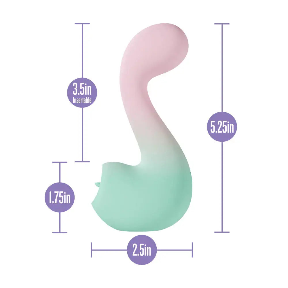 Blush Novelties® Play With Me Melody Dual Vibrator With G-Spot & Tongue-Fluttering Clitoral Stimulation - Rolik®