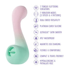 Blush Novelties® Play With Me Melody Dual Vibrator With G-Spot & Tongue-Fluttering Clitoral Stimulation - Rolik®