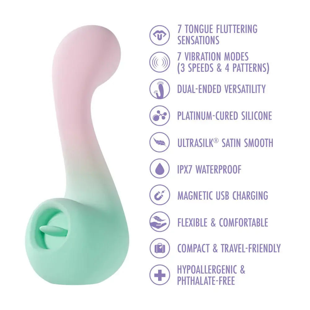 Blush Novelties® Play With Me Melody Dual Vibrator With G-Spot & Tongue-Fluttering Clitoral Stimulation - Rolik®